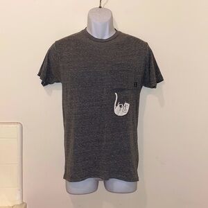 Unisex RIPNDIP “Falling For Nermal” Heather Gray Upside-Down Pocket Tee